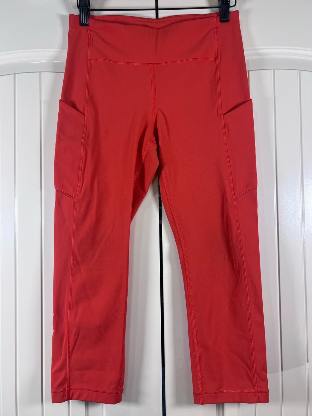 Lululemon Keep It Classic Crop 23" Cargo Leggings Coral Red Orange Size 6